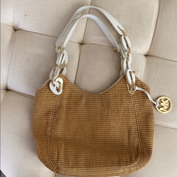 michael kors raffia bag